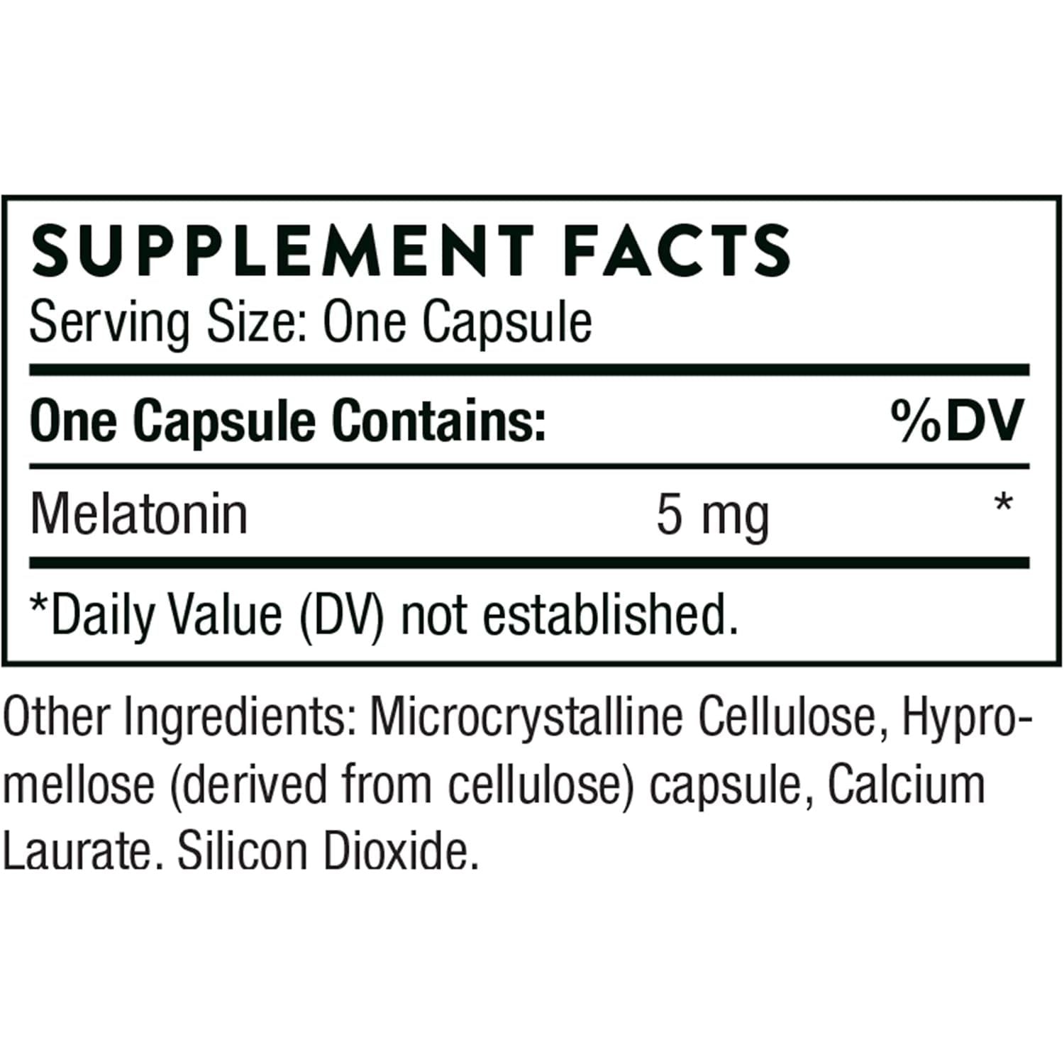 THORNE Melaton-5  5Mg Melatonin - Supports Restful Sleep 60 Capsules