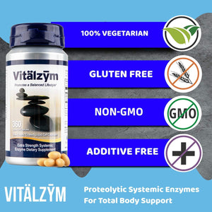 Proteolytic Systemic Enzymes Liquid Gel Capsules with Serrapeptase, Immune and Joint Support, (360 Capsules)