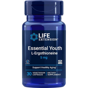 Life Extension Essential Youth L-Ergothioneine – Promotes Longevity & Healthy Aging –  5 Mg – 30 Vegetarian Capsules