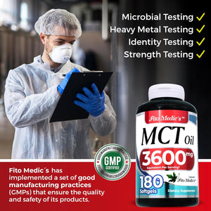 FITO MEDIC'S Lab | Mct Oil | Ultra High Absorption.| 180 Softgels/3600 Mg 