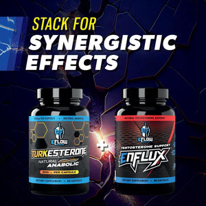 Eflow Nutrition Turkesterone Supplement for Men [Highest Purity] + Cyclodextrin for High Absorption - 3Rd Party Tested (60 Capsules)