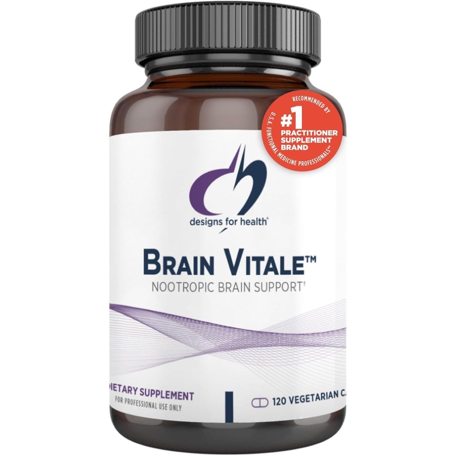 Designs for Health Brain Vitale with Cognizin Citicoline - 'Nootropic' Supplement to Help Support Cognition, Mood + Memory (120 Capsules)