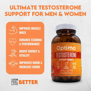 Testosterone Booster Supplement with Tongkat Ali, Tribulus, Fenugreek, Ashwagandha, Maca, Boron, Zinc, VIT D, DAA - 90 Capsules