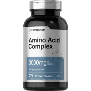 Horbäach Amino Acid Complex 3000Mg | 250 Caplets | Non-Gmo, Gluten Free Supplement