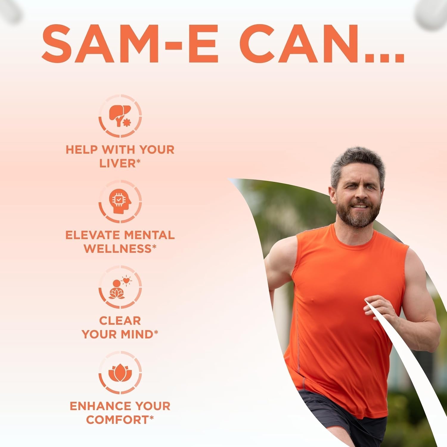 Bioactive Sam-E 400Mg for Joint Liver and Mood Support - Made in the US (60 Servings)