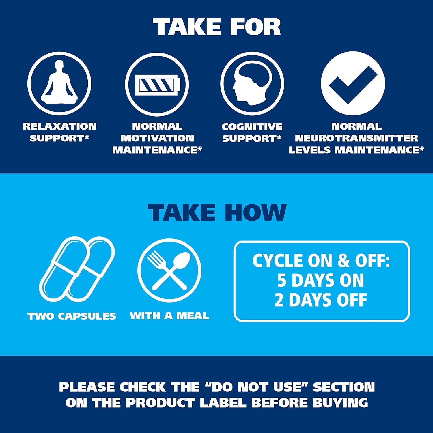 Serotonin and Dopamine Supplements - Helps Maintain Normal Neurotransmitter Levels 60 Capsules