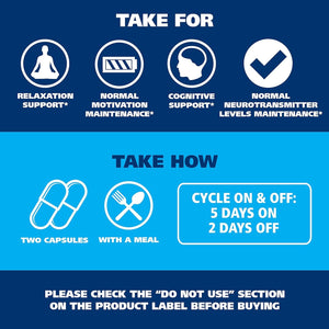 Serotonin and Dopamine Supplements - Helps Maintain Normal Neurotransmitter Levels 60 Capsules