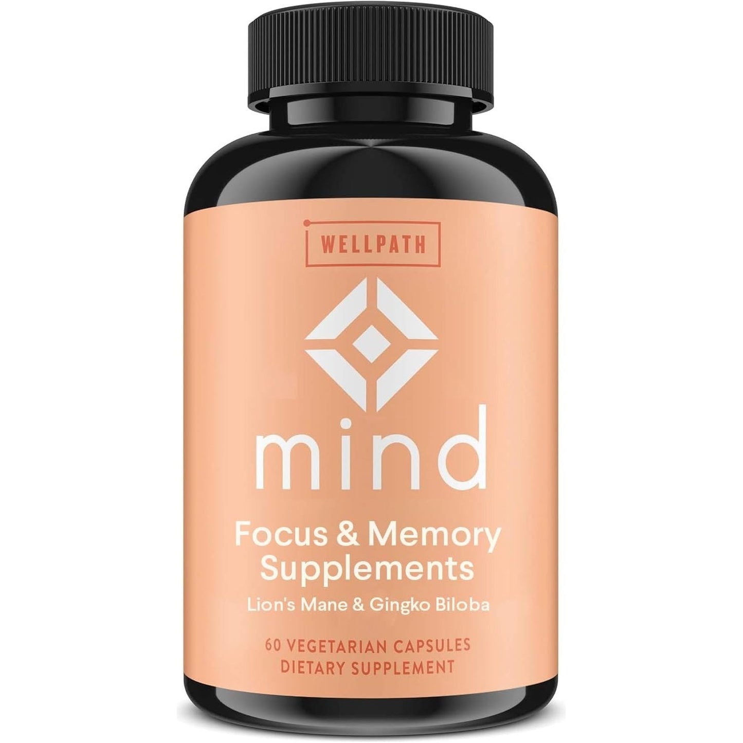 Wellpath Mind Brain Supplement for Memory and Focus with Lion'S Mane, Ginkgo Biloba & More (60 Count)