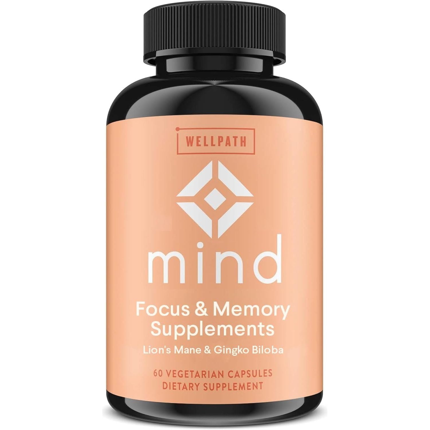 Wellpath Mind Brain Supplement for Memory and Focus with Lion'S Mane, Ginkgo Biloba & More (60 Count)