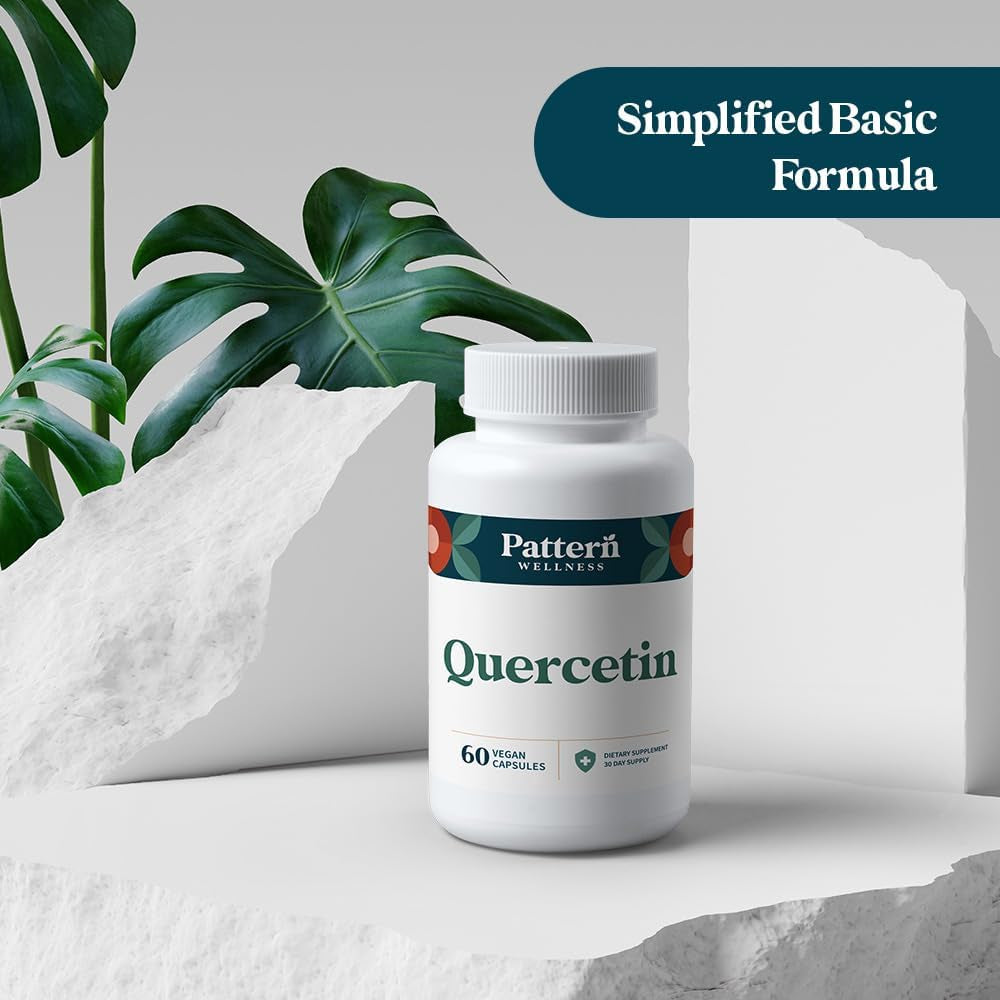 Pattern Wellness Quercetin Supplement with Bromelain - Immune Function & Cellular Health Support 60 Capsules