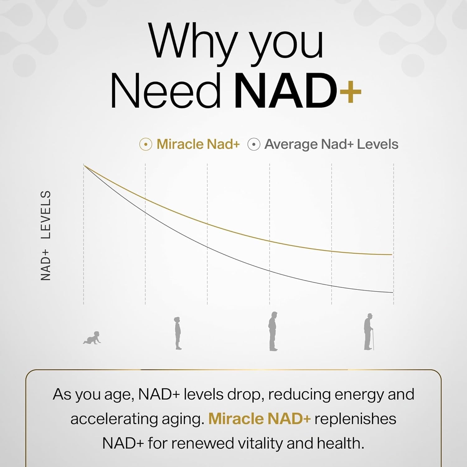 Miracle NAD with Urolithin a Supplement , Trans Resveratrol - Healthy-Aging, Cellular Energy & Repair - 60 Capsules