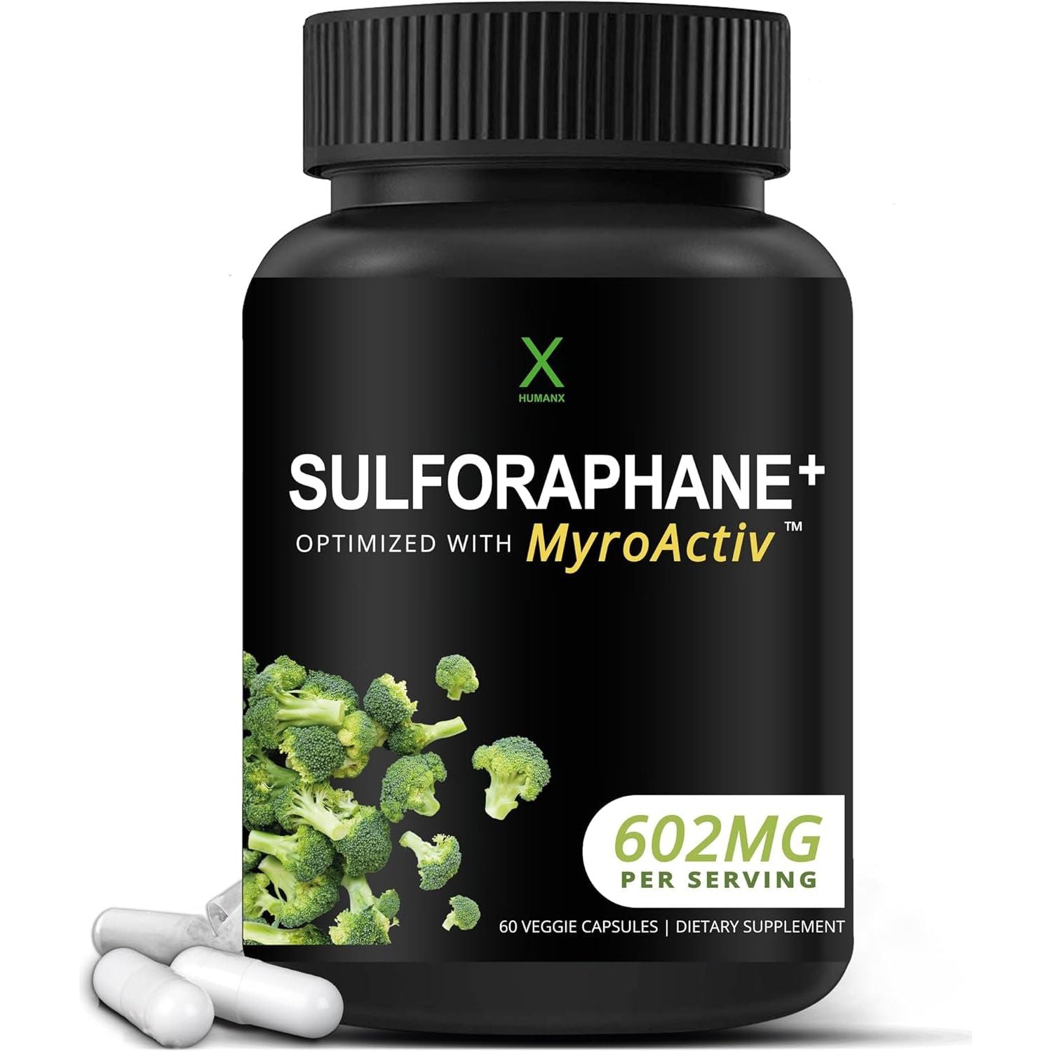 HUMANX Sulforaphane+ 602Mg - Supports Antioxidant Production, Detoxification, & Cellular Health 