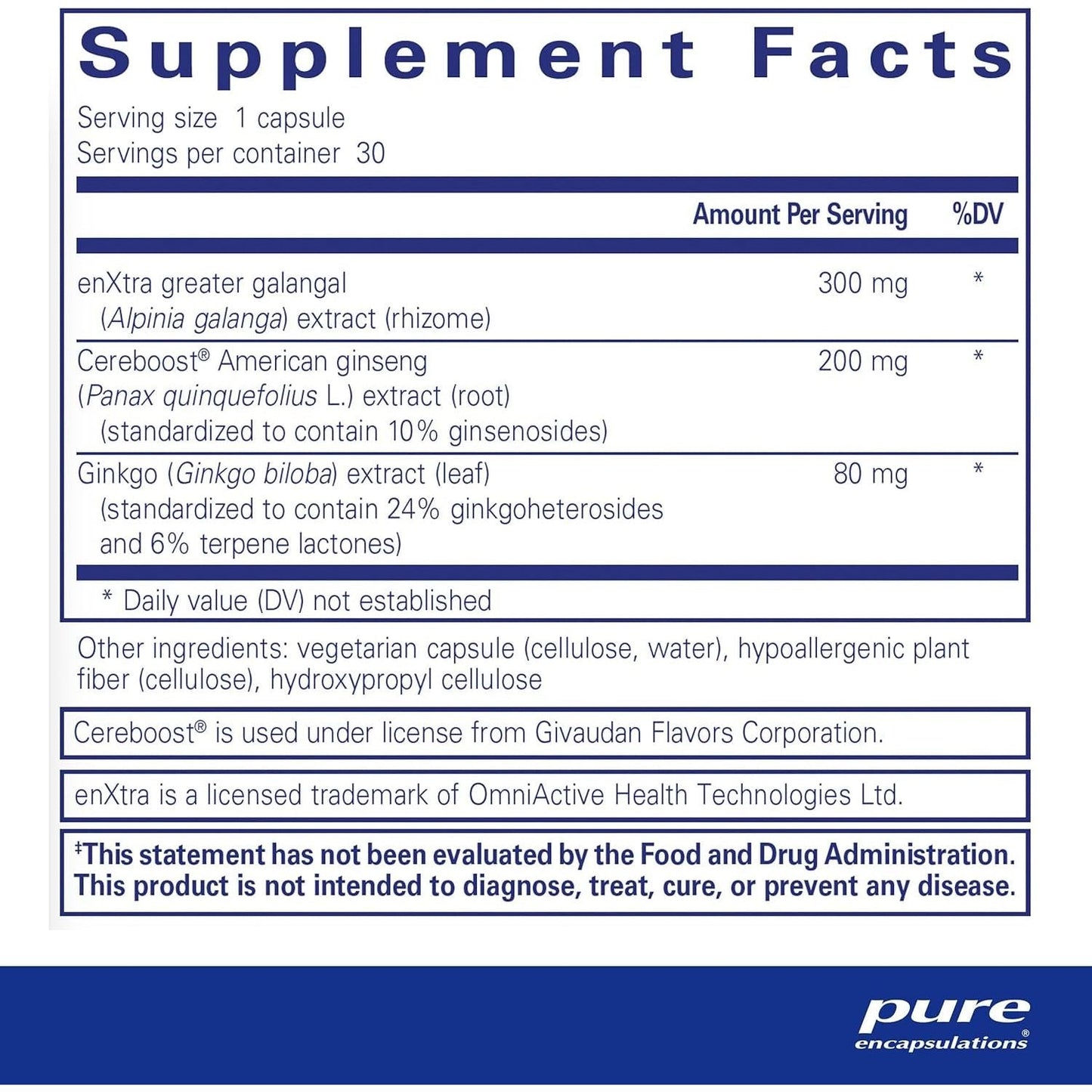 Pure Encapsulations Rapid Mental Energy - Vegan Memory Supplement to Support Brain Health - 30 Capsules