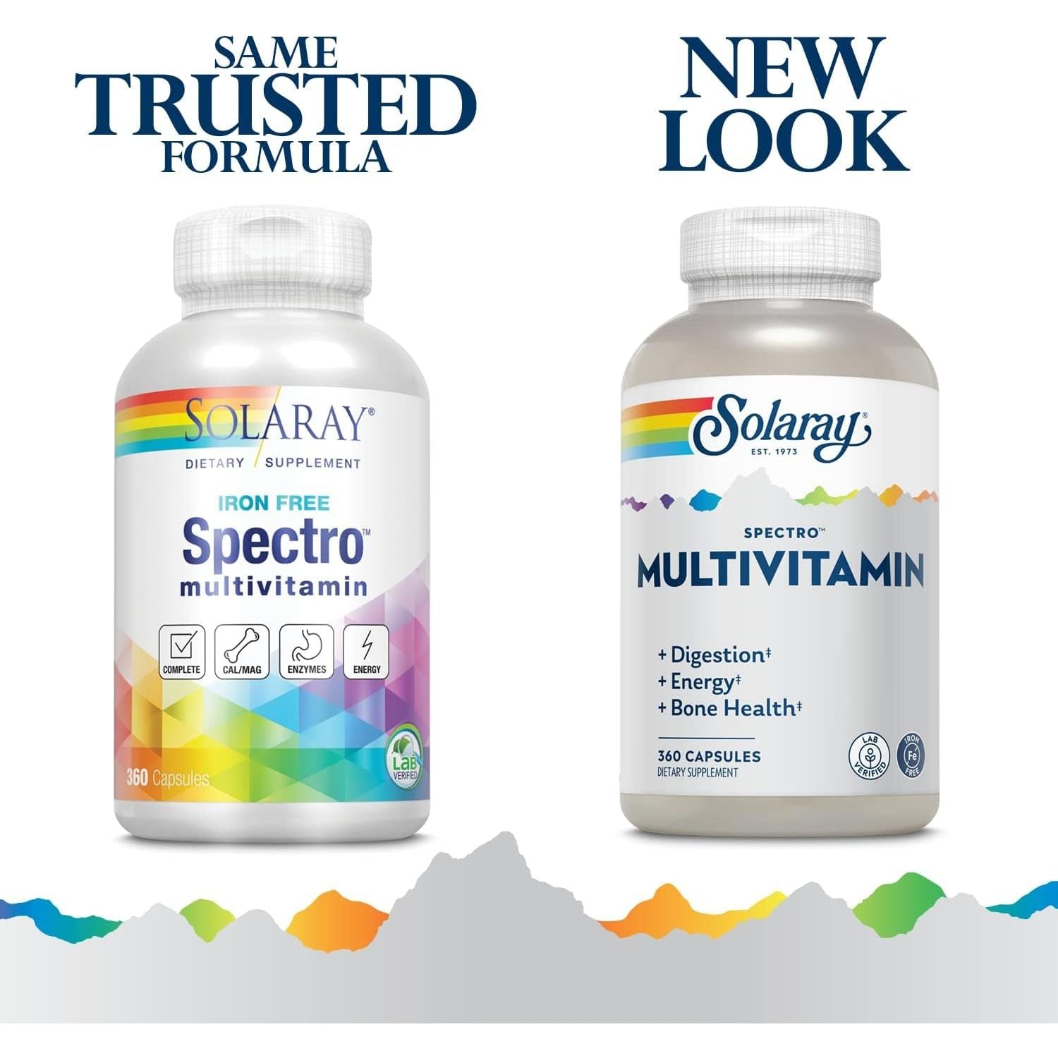SOLARAY Spectro Multivitamin, Energizing Greens & Herbs W/Digestive Enzyme (60 Servings)