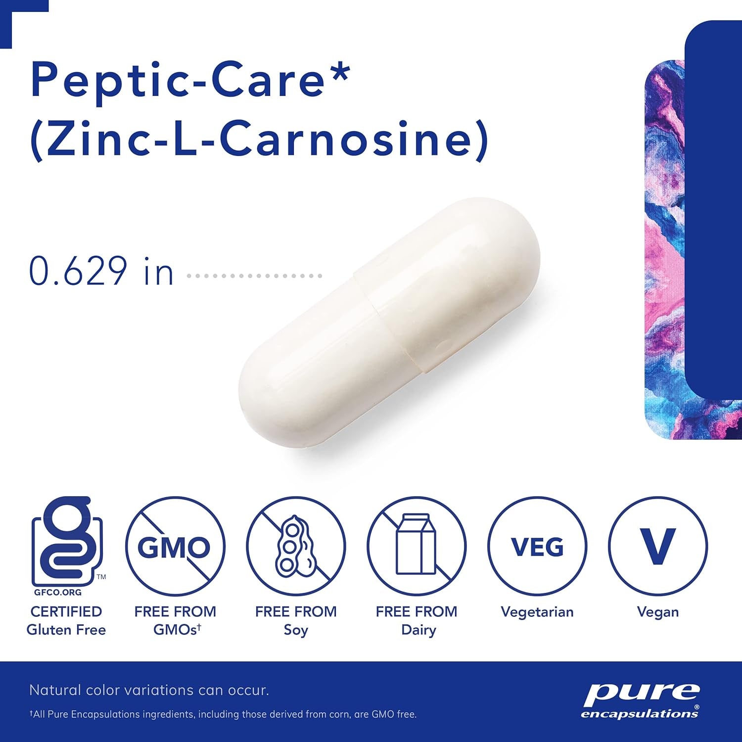 Pure Encapsulations Peptic-Care - Zinc-L-Carnosine - Gut Health & Antioxidant Supplement - 60 Capsules
