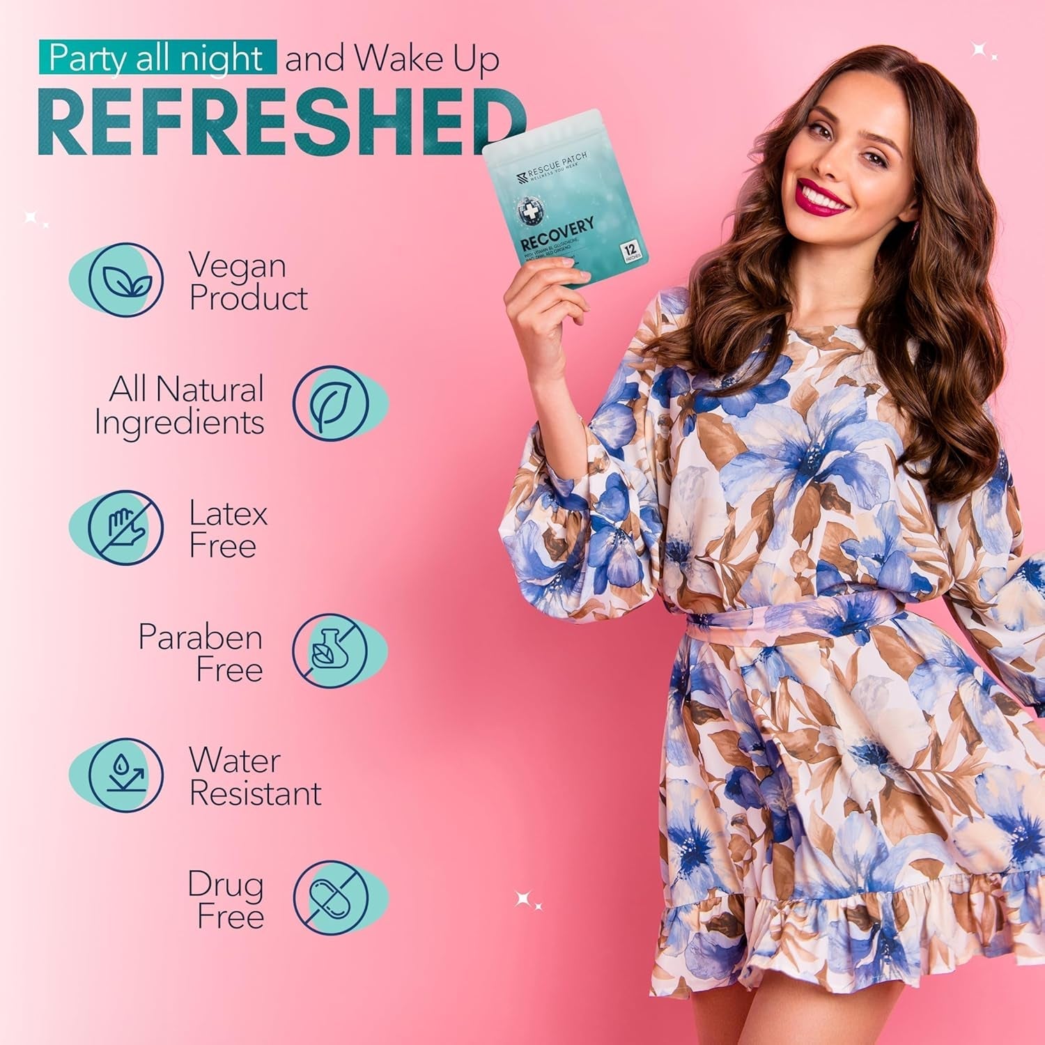 Ultimate Party Recovery Kit Supplies: Premium Relief Patches (12 Count)