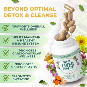 Vital Liver Support - Premium Liver Cleanse & Repair Formula with Milk Thistle