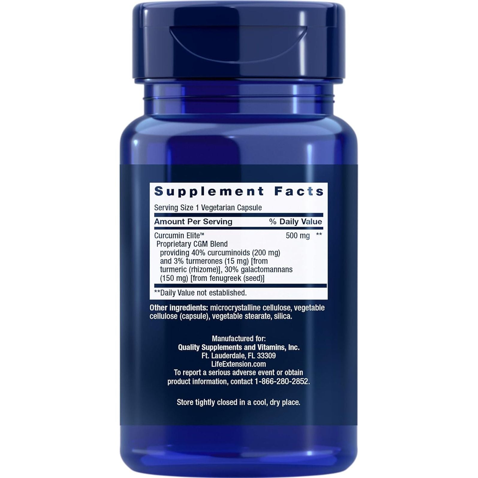 Life Extension Curcumin Elite Turmeric Extract, Promotes a Healthy Inflammatory Response, Immune & Heart Health, 60 Capsules