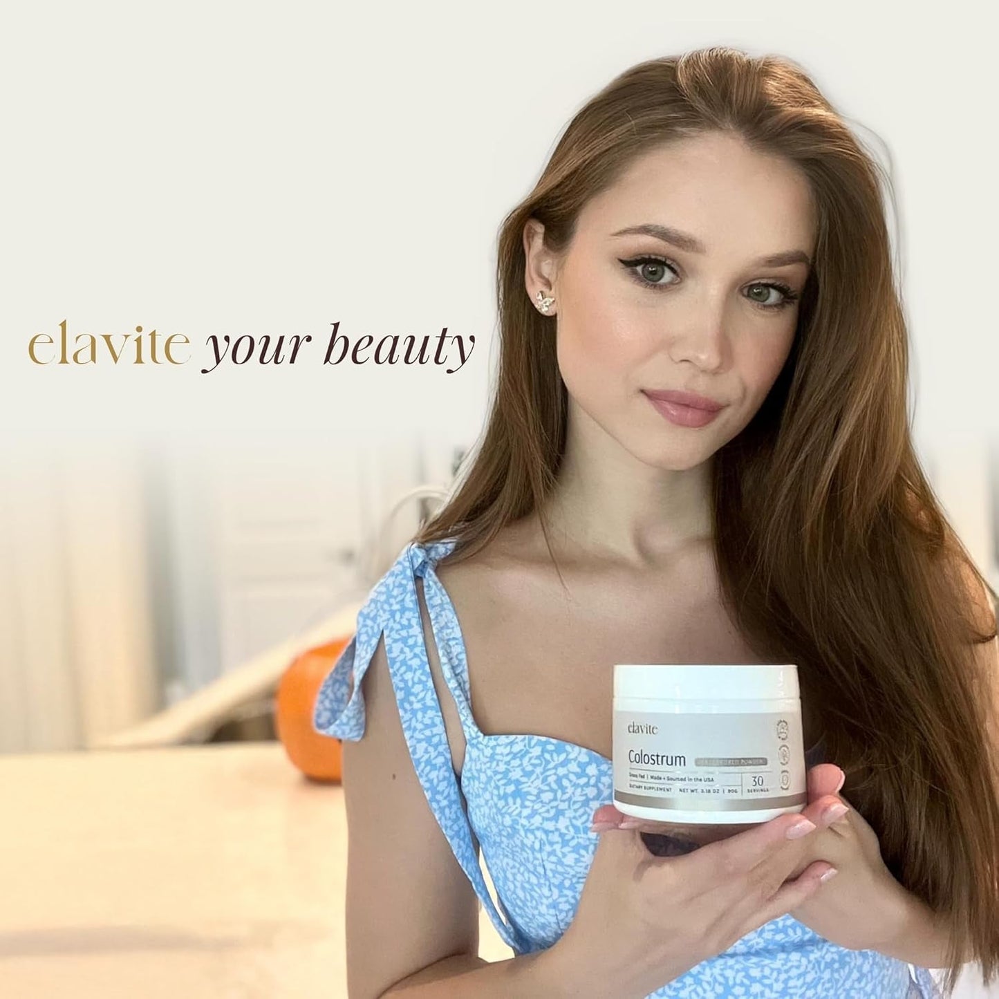 Colostrum Powder (Unflavored) for Gut Health, Immune Support Healthy Hair, Skin & Nails - 30 Servings