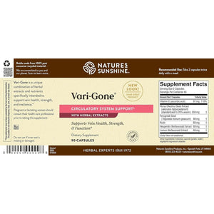 Nature'S Sunshine Vari-Gone, Supports Circulation for Vein Health, Strength, and Function 90 Capsules