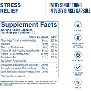 Habit Stress Relief Supplement - New Look, Supports Relaxation & Mood Balance (60 Capsules)