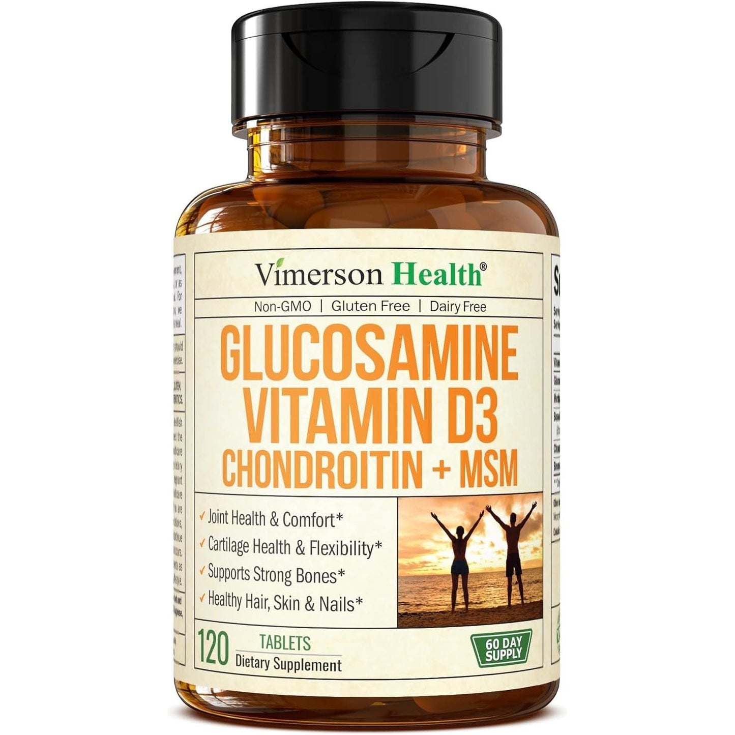 Glucosamine Chondroitin with Vitamin D3, Boswellia, MSM & Bromelain - Joint Health Supplement 120 Tablets
