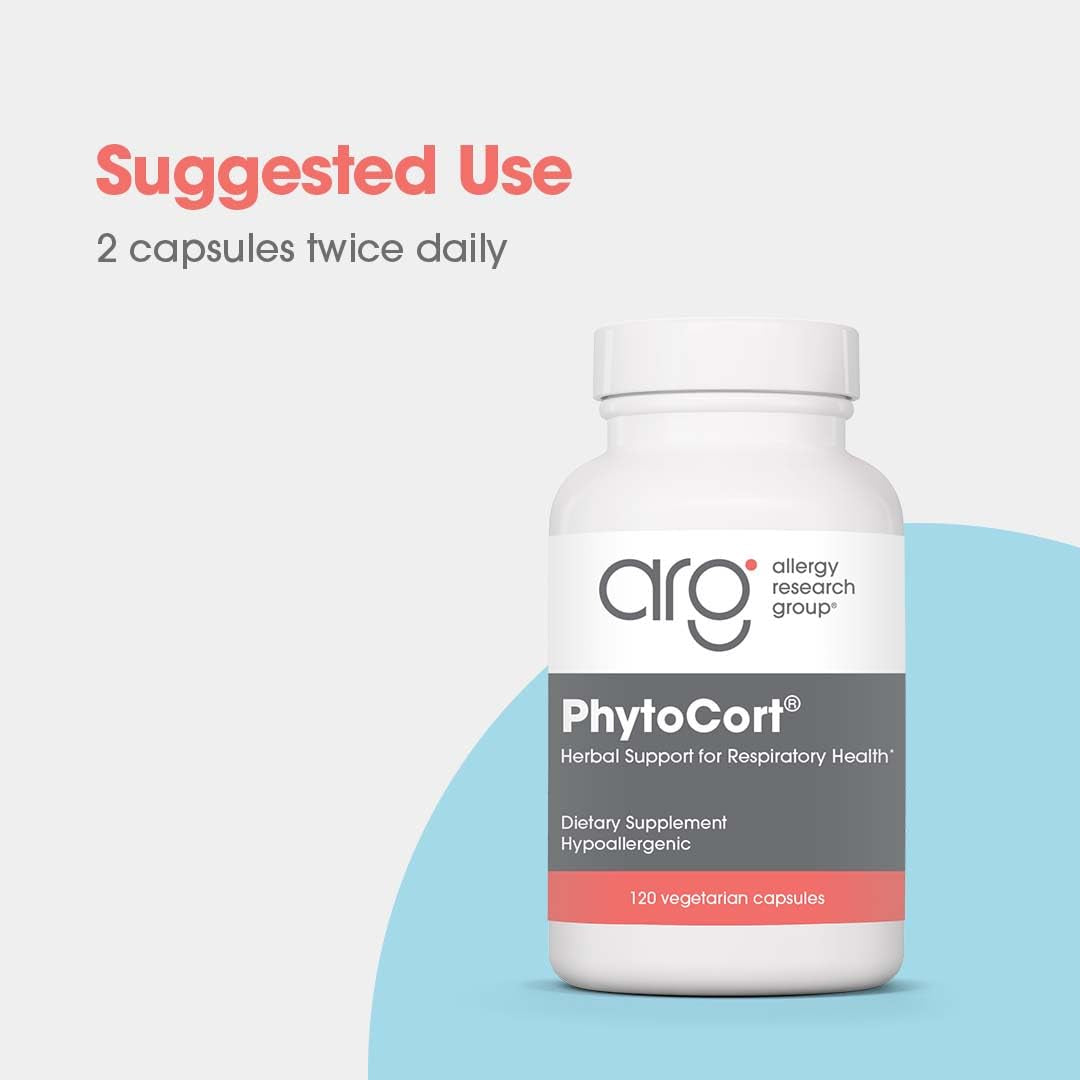 Allergy Research Group Phytocort Supplement - Respiratory Support - 120 Count