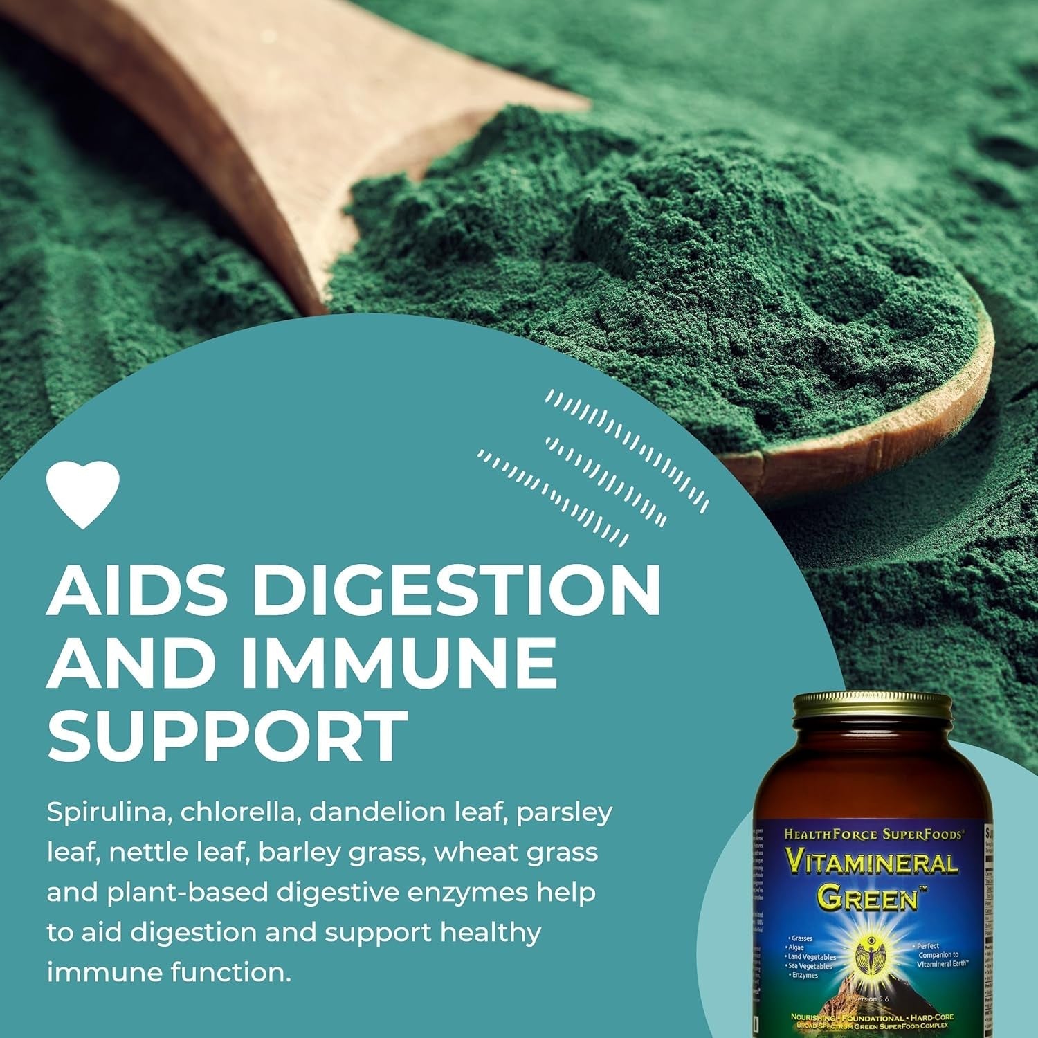 Healthforce Superfoods Vitamineral Green - Mineral Supplement for Immune & Thyroid Support - 500 Grams