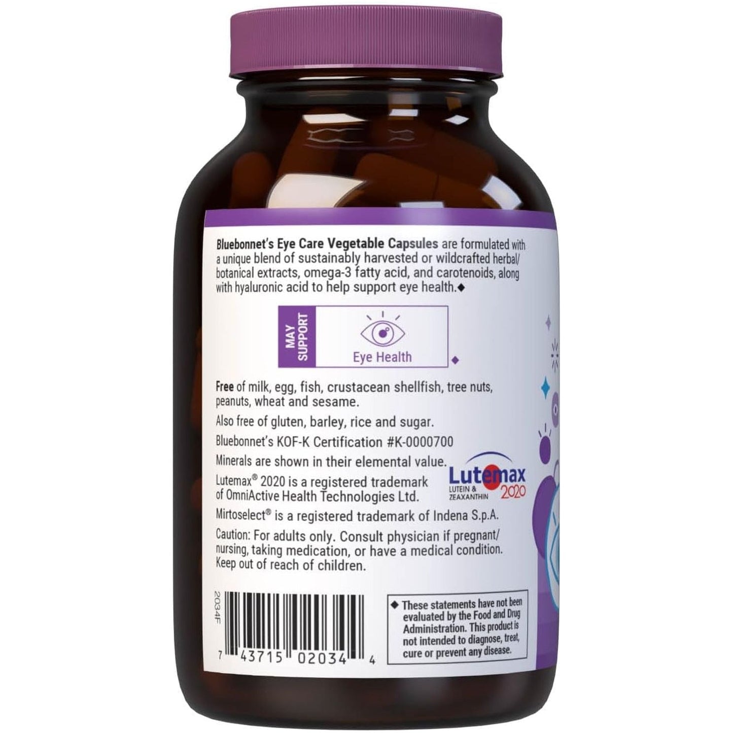 Bluebonnet Nutrition Targeted Choice Eye Care, Supports Eye Health and Macular Protection 45 Servings