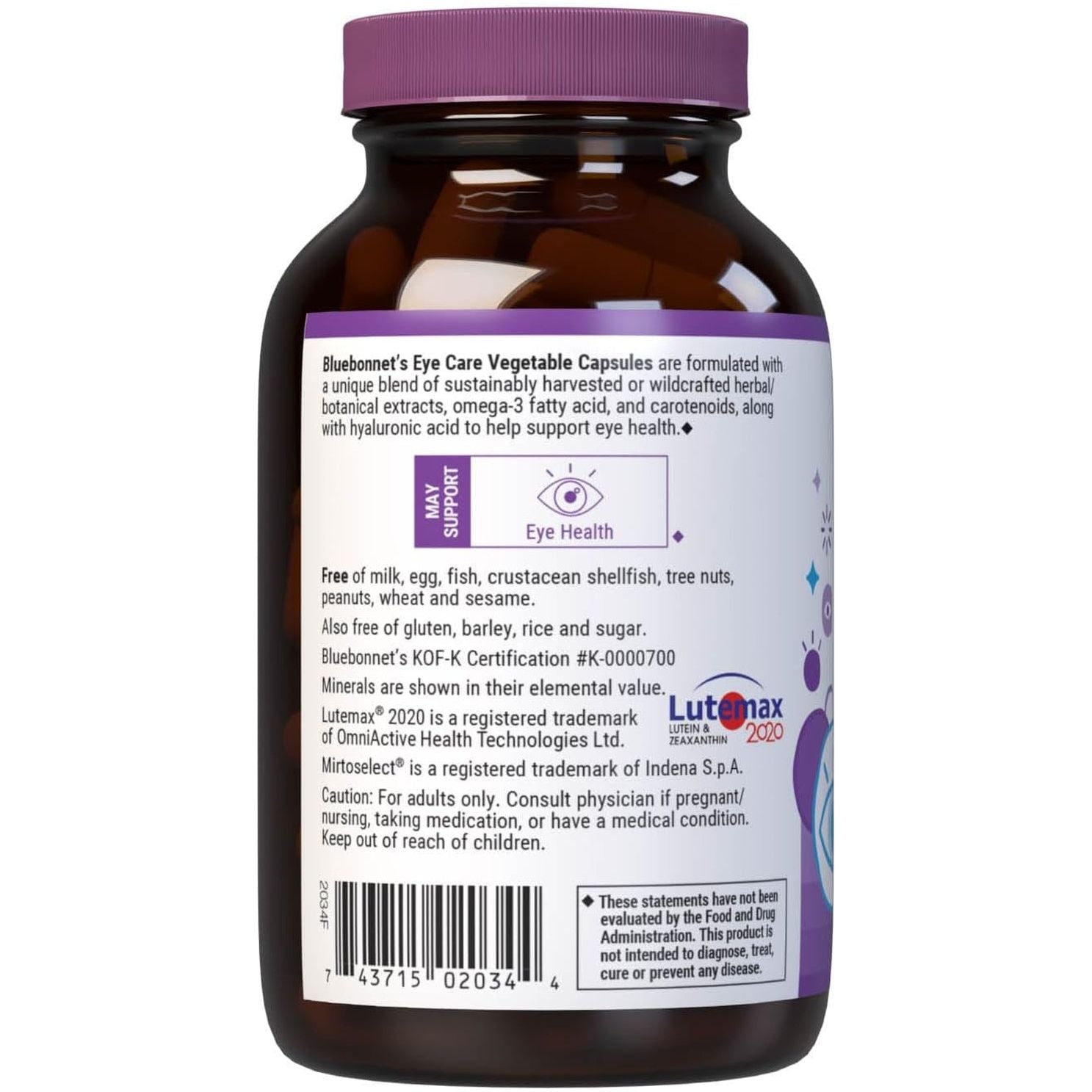 Bluebonnet Nutrition Targeted Choice Eye Care, Supports Eye Health and Macular Protection 45 Servings