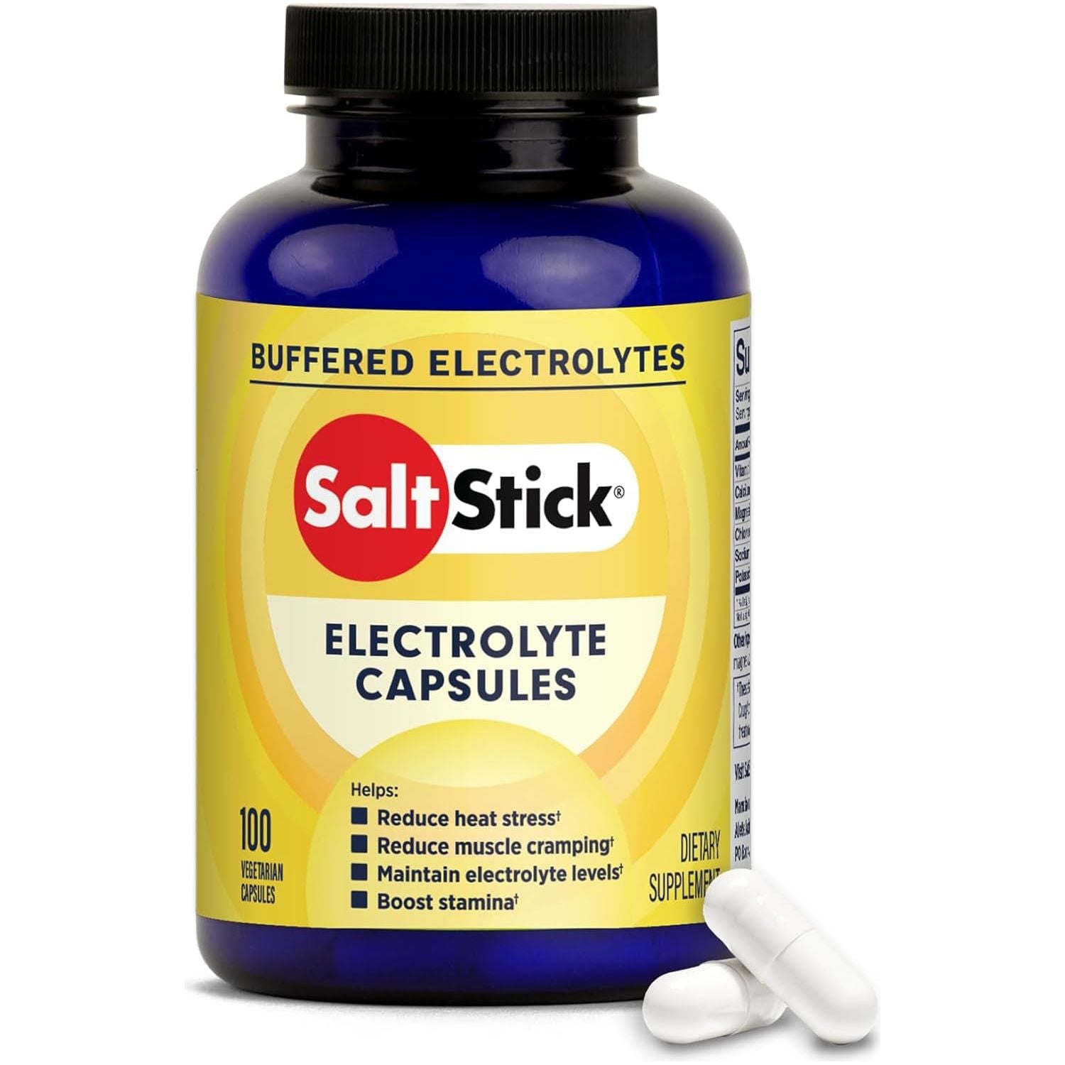 Saltstick Electrolyte Capsules with Vitamin D | Salt Pills with Electrolytes 100 Count