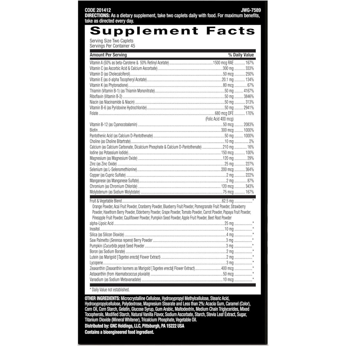 GNC Mega Men Multivitamin | Heart Health, and Immune Support | 90 Count