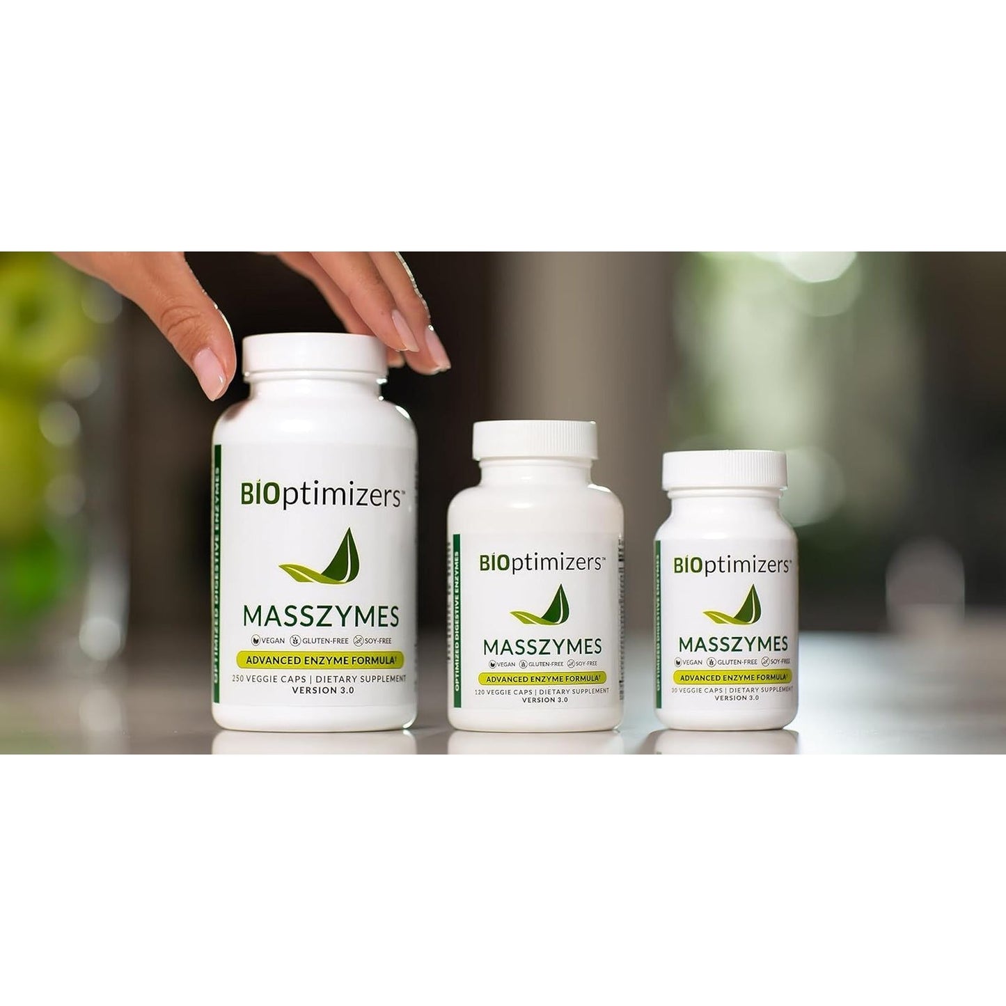 Bioptimizers Masszymes - Complete Digestive Enzymes Supplement for Gut Health (120 Capsules)