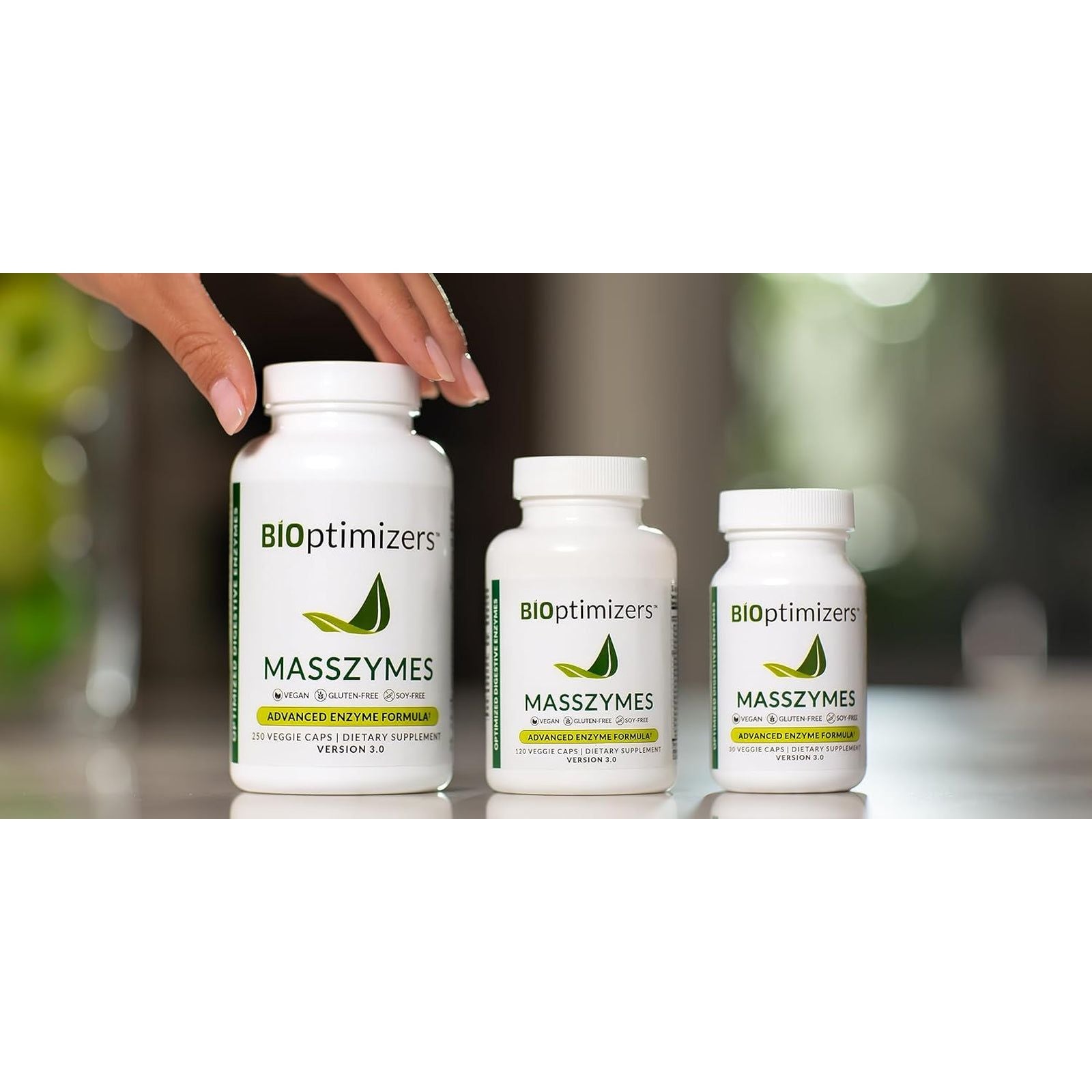 Bioptimizers Masszymes - Complete Digestive Enzymes Supplement for Gut Health (120 Capsules)