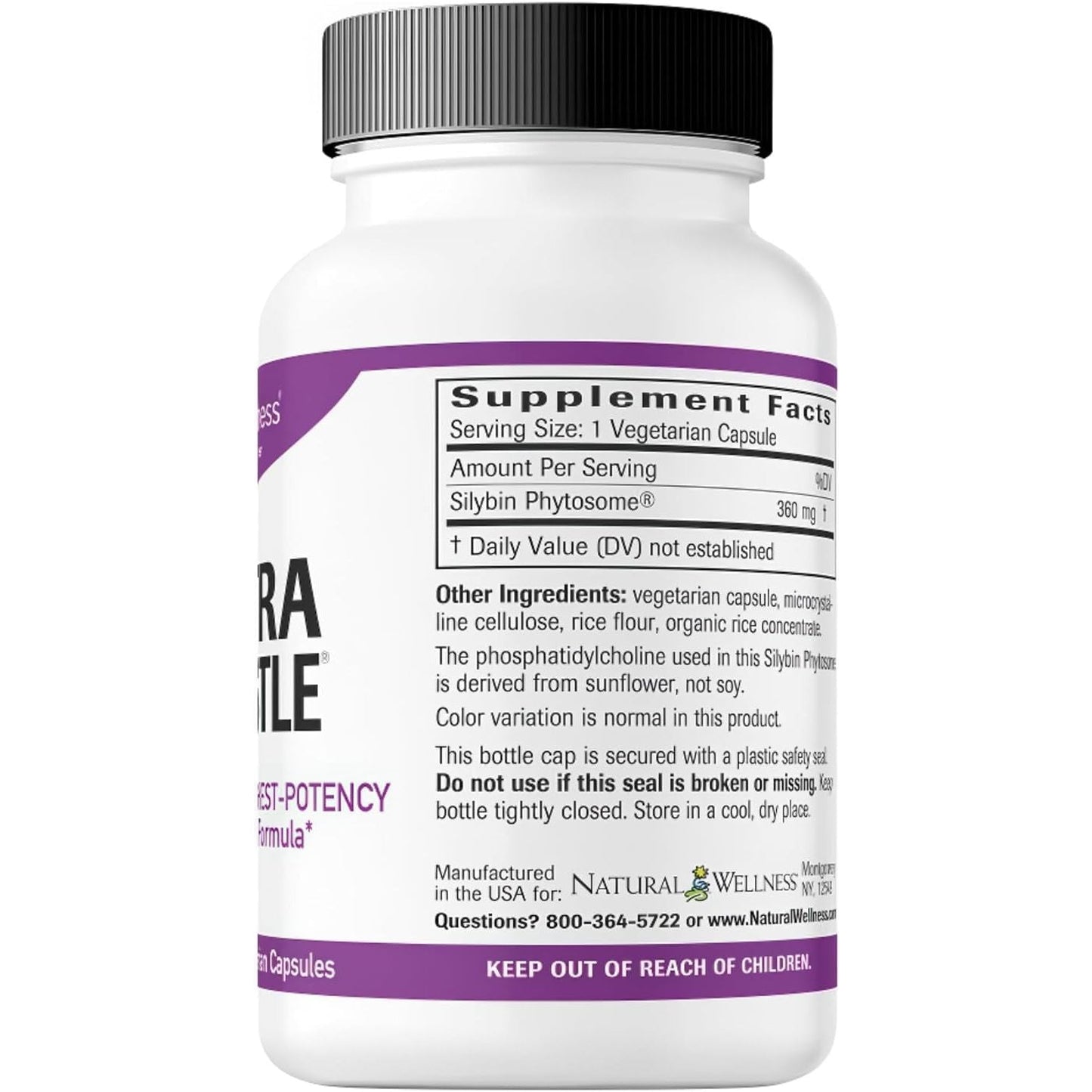 Natural Wellness Ultrathistle® Advanced Milk Thistle Liver Support - Herbal Liver Cleanse & Detox Supplement, 30-Day Supply