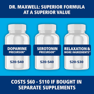 Serotonin and Dopamine Supplements - Helps Maintain Normal Neurotransmitter Levels 60 Capsules