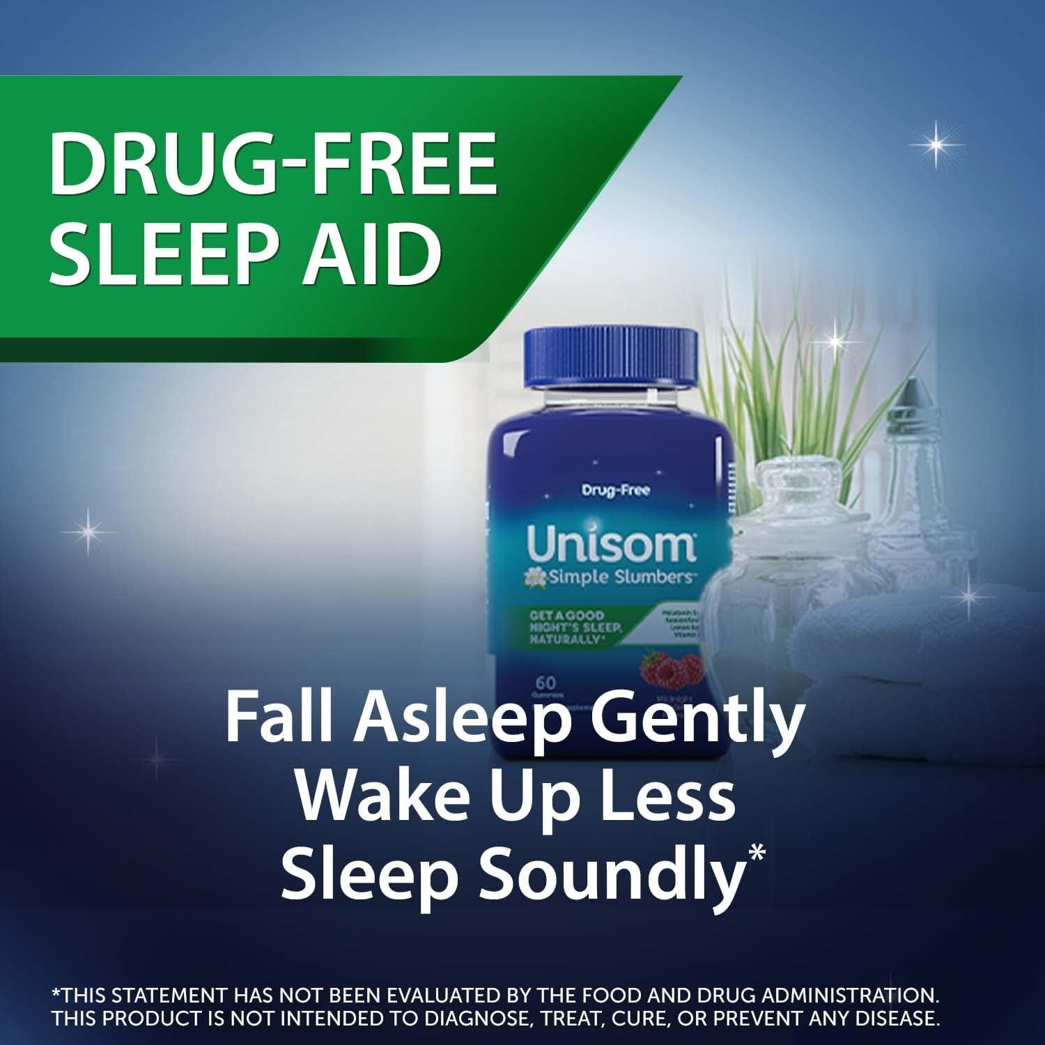 Unisom Simple Slumbers Sleep Aid Gummies 120 Count