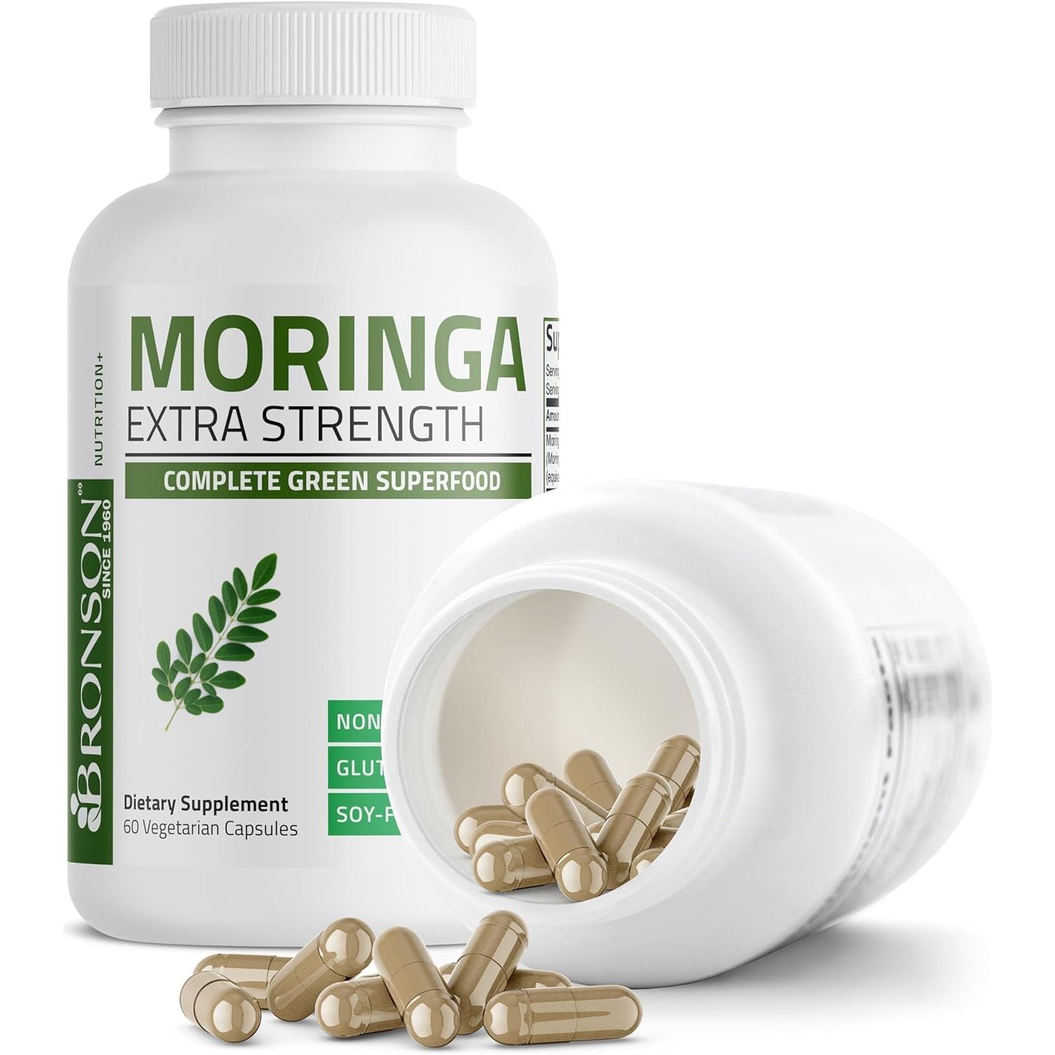 Bronson Morgina Extra Strength Complete Green Superfood, Non-Gmo, 60 Vegetarian Capsules