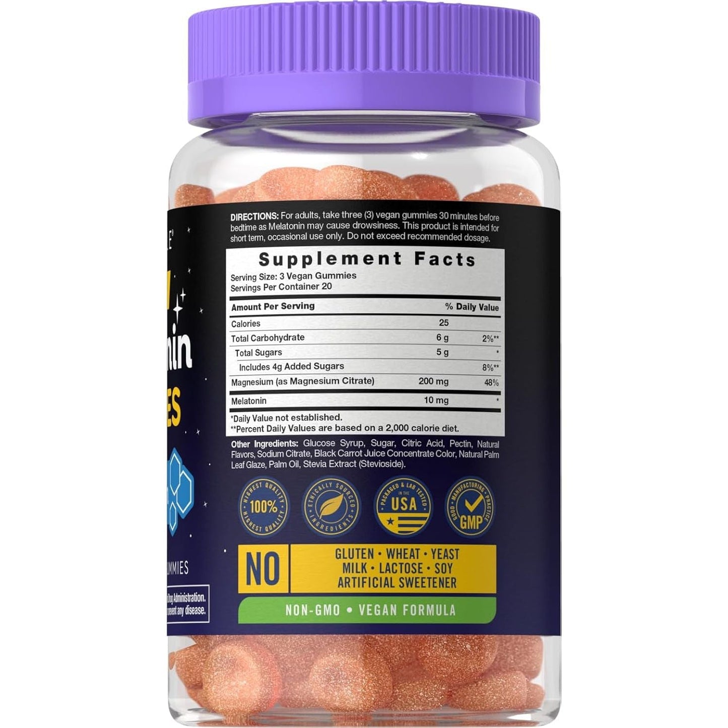 Carlyle Melatonin Gummies 10Mg | with Magnesium Citrate | 60 Count |