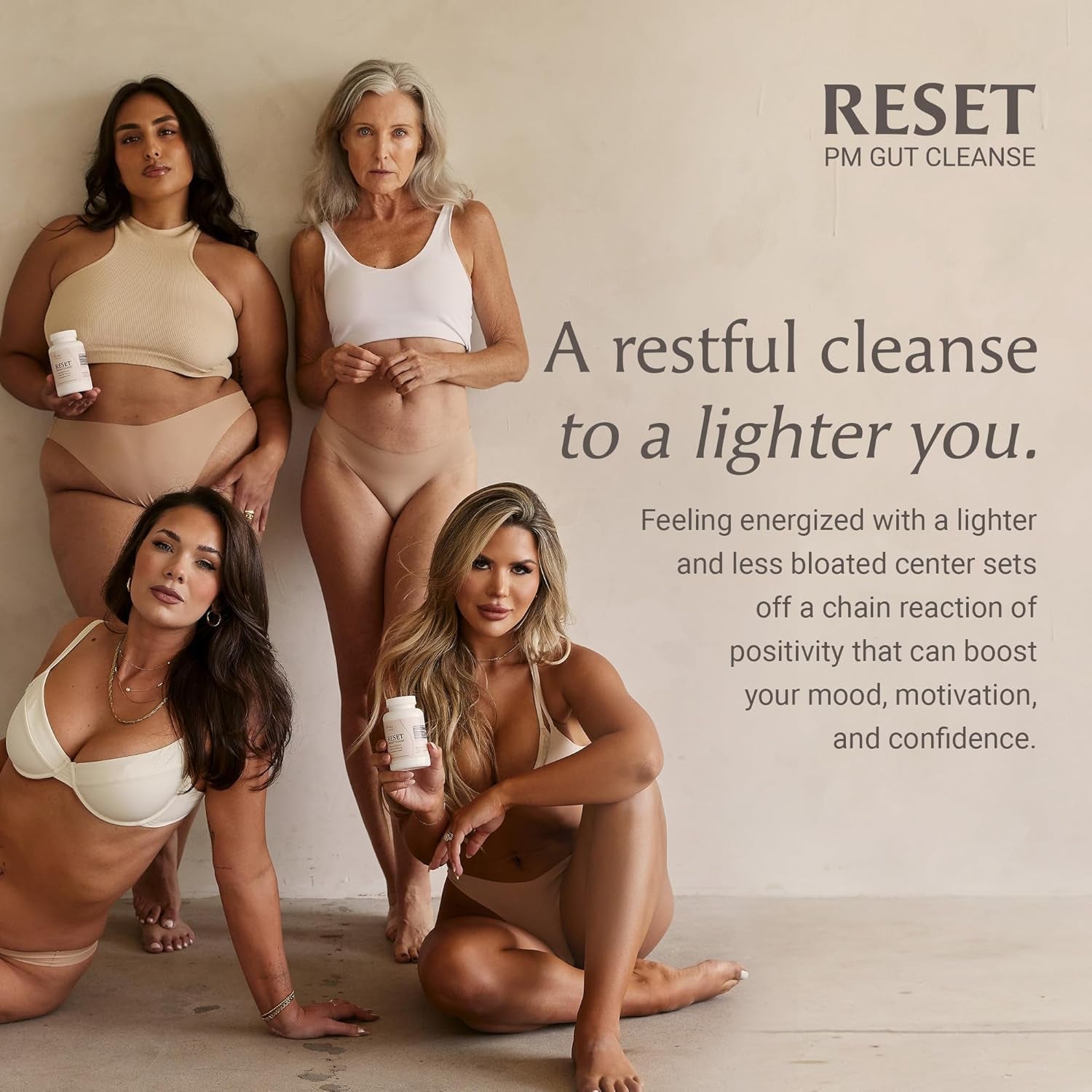 Paulina FITNESS Reset Overnight Digestive Aid, Bloating Relief, & Gut Health Supplement 90 Capsules