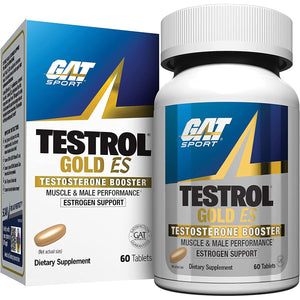 GAT SPORT Testrol Gold ES, Tribulus, DIM, Zinc, Longjack, Fenugreek, Saw Palmetto for Estrogen Balance, 60 Tablets