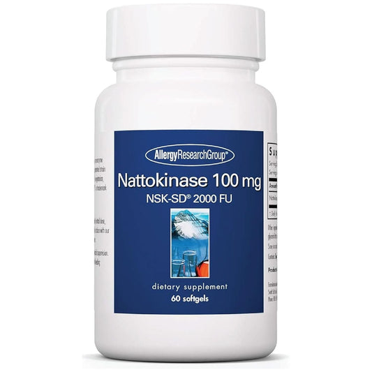 Allergy Research Group - Nattokinase Supplement NSK-SD 2000 FU, 100Mg - Cardiovascular/Circulatory Health - 60 Softgels
