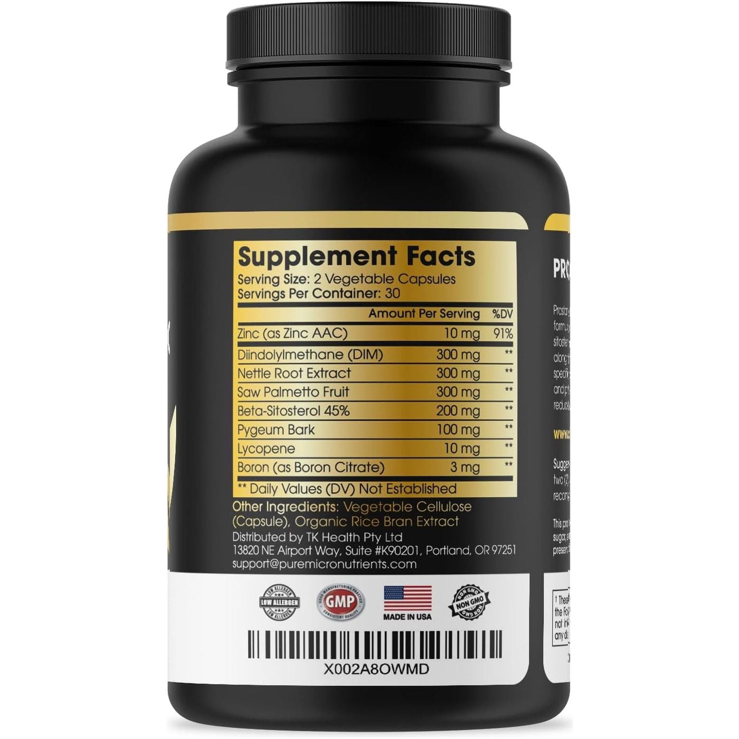 Pure Micronutrients Advanced Prostate Health Supplement for Bladder Control & Urinary Support for Men