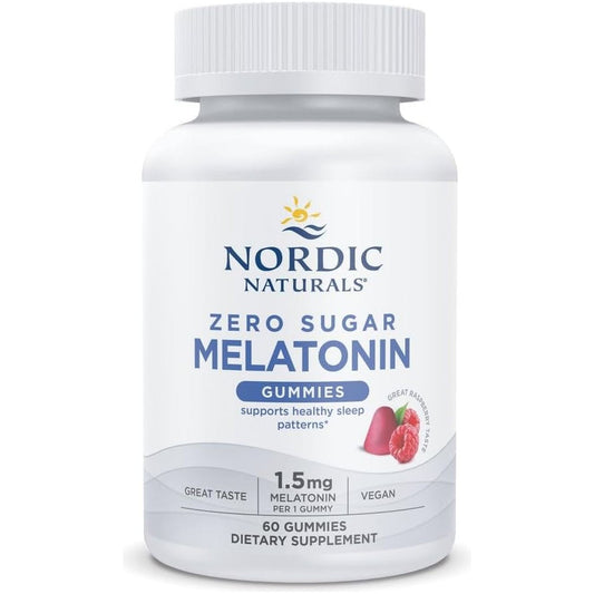 Nordic Naturals Zero Sugar Melatonin Gummies Raspberry - 60 Gummies