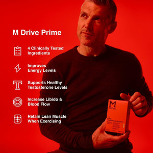 Mdrive Prime - Testosterone Support for Men, Max Energy, Stress Relief and Lean Muscle 60 Capsules