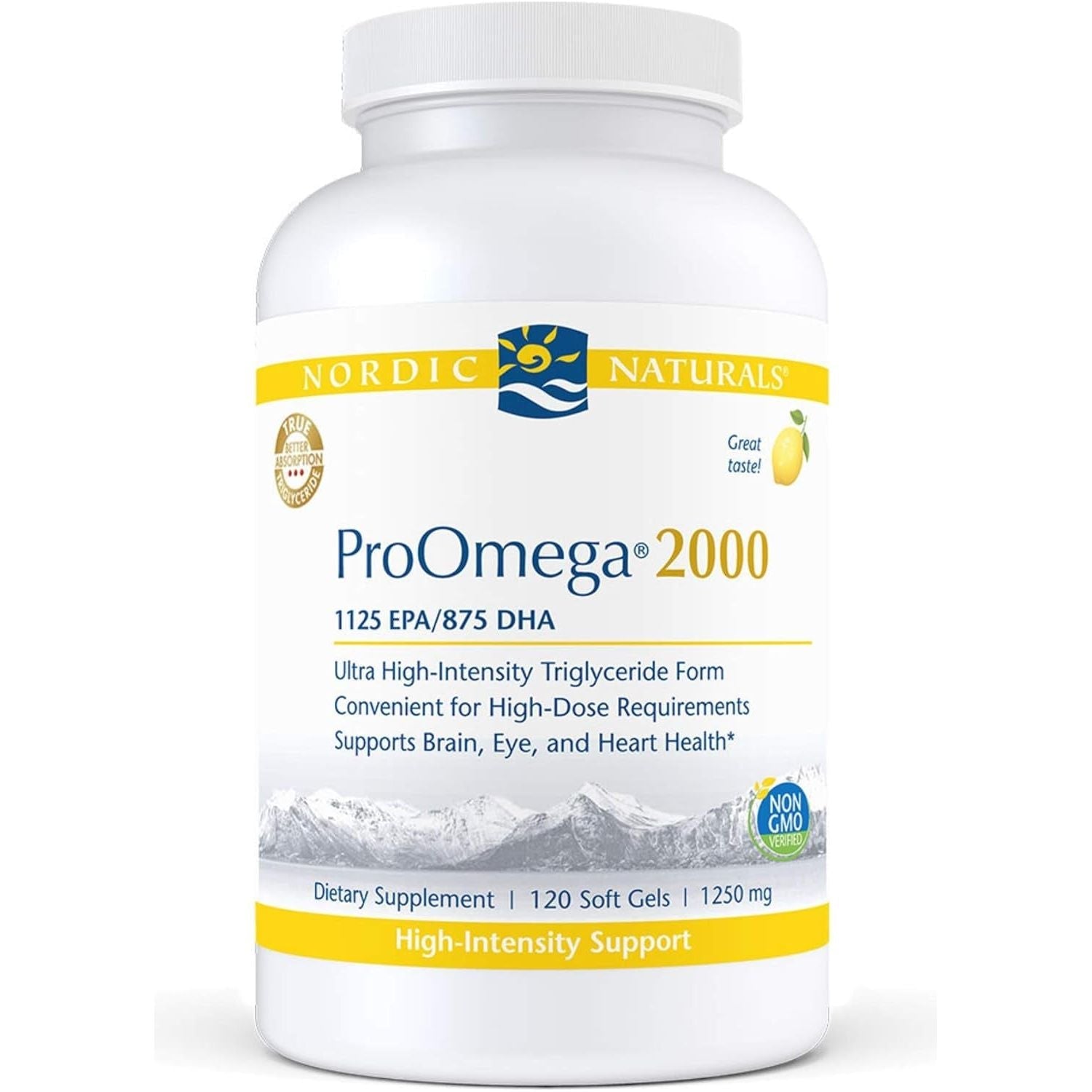 Nordic Naturals Proomega 2000, Lemon Flavor - 2150 Mg Omega-3 - 60 Servings