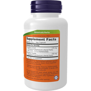 NOW Supplements, Feverfew with 0.5% - 0.7% Parthenolide, Herbal Supplement, 100 Veg Capsules