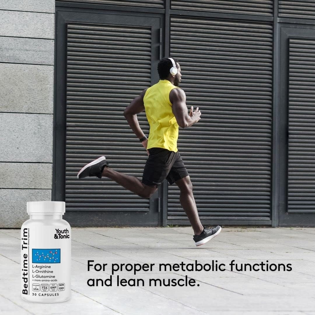 Youth & Tonic PM Bedtime Trim Amino Acids Supplement Pills | 30 Capsules