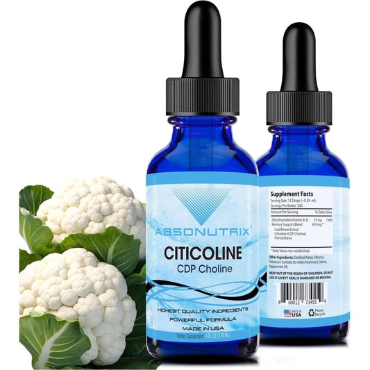 Absonutrix Citicoline 590 Mg, 4 Oz Bottle, 200 Servings - Suppviv
