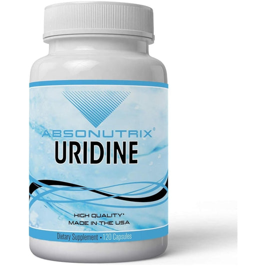 Absonutrix Uridine Monophosphate (Choline Enhancer) 500Mg per Capsule - 120 Vegetable Capsules Memory Made in USA - Suppviv